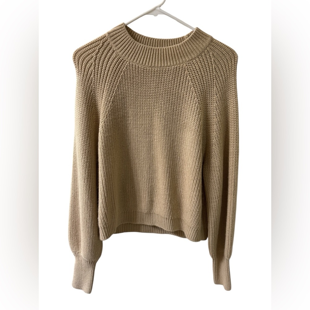 Reserved Tan Ribbed Turtleneck Sweater